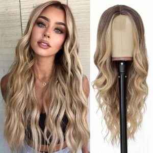 Natural Middle Part Wavy Lace Wig